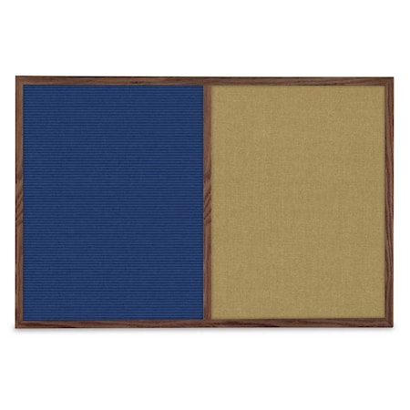 United Visual Products Slim Style Indoor Enclosed Corkboard, 36 UV504SC-WHITE-DBURGU